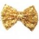 Sparkle Darling Sequin Bow Clip in VEGAS GOLD