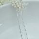 Swarovski crystal freshwater pearl wedding hair pin, bridal hair accessories, pearl rhinestone hairpin, bridal hair pearl, bridal hairpins
