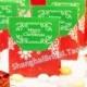 12pcs雪花糖果袋聖誕主題TH033爆款滿月酒 紅色喜糖盒耶誕派對
