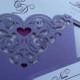Wedding Invitation - Lasercut Sweet Hearts Pocket Sleeve - Personalized