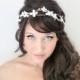 SALE Bridal Headband, Rustic Wedding, Flower Adornment, Bridal Headpiece, Wedding headpiece, Flower Head Wreath, Floral Crown, destination