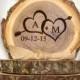 Wedding cake topper,  rustic wedding cake top,  personalized wedding cake top,  cake top,  tree slice cake topper,  Bride and Groom