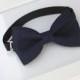 Navy bow-tie for babies, toddlers, boys, teens, adults - Adjustable neck-strap - Indigo bow tie