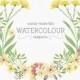 Watercolor wreath: PNG floral clip art / flower wreath / Wedding invitation clip art / commercial use / Yellow & green / CM0076g