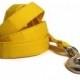 Sunny Yellow Designer Dog Leash - 4' 5' 6' - Cotton Dog Leash, wedding dog leash