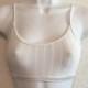 Sheer White Striped Bra Top by Warner's ~ Size 38