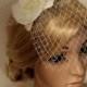 40% SALE Bridal Veil, Wedding Veil, Bridal Comb, Face Veil, Birdcage Veil, mini veil, Blusher veil, Feather Flower, Fascinator, Head piece H