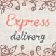Custom order for extra cost for express delivery service