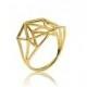 Geometric Gold Ring, Engagement Gold Ring, 18K Designer Gold Ring, Geometric Jewelry, Fast Free Shipping