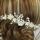Flower Bridal Comb, Allison Hair Comb, Pocelain Flower Bridal hair comb, Wedding hair accessories, Bridal Headpieces,