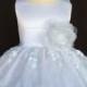White Wedding Bridal Bridesmaids Organza Embroidered Easter Toddler Kids Flower Girl Dress 6 12 18 24 Months 2 4 6 8 10 12