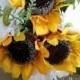 RESERVED for juliebee607 Silk sunflower gerber daisy Wrist CORSAGE boutonniere bridal bouquet wedding flowers 22 pc