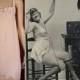 Large, Pink Envelope Chemise, 1920s Vintage Lingerie, Pink Silk Georgette, Flapper, Full Slip, Flapper, Gatsby, Bridal, 40, L