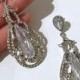 Cubic Zirconia Teardrop Bridal Earrings, Statement Cz Jewelry, Swarovski Crystal Earrings, OSCAR