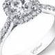 Coast Cushion Halo Prong Set Diamond Engagement Ring 14K White Gold With 0.35 Carat Diamonds