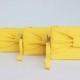 Promotional sale   -  SET OF 8  - Yellow Bow wristelt clutch,bridesmaid gift ,wedding gift ,make up bag,zipper