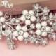 Wedding hair accessories pearl hair comb bridal pearl comb crystal hair comb pearl crystal wedding comb pearl flowers 5134