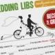 Bride & Groom on Bike Mad Libs PDF FILE Print Yourself Colors are Customizable