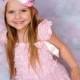 Spring lace dress headband SET, pink Toddler Dress,pink baby dress,Flower girl dress,First/1st Birthday Dress,girls photo outfit