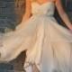 RCB CUSTOM draped bodice uneven hem chiffon wedding dress
