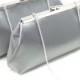 Set Of Two Bridesmaid Clutches, Steel Grey And Blackberry Purple Bridesmaid Gift, Bridal Clutch, Mother Of The Bride Gift, Wedding Clutch