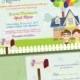 UP Wedding Invitation Set Featuring Carl and Ellie, Their Mailbox, and Carl and Ellie's House-Inspired by Disney Movie UP--4x6 or 5x7 inches