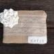 Personalized Wedding Clutch - Burlap clutch - Weddings - Bridal Clutch - you choose the lining and flower color