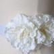 Bridal dress sash - Double peony flower
