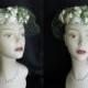 Vintage 1950s Bridal Hat Evelyn Varon White Lace and Flower Wedding Hat