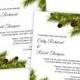 Pine Cones Christmas Wedding or Holiday Party Invitation - DIY Printable Template - Instant Download - Microsoft Word Format - Editable