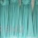 Teal Bridesmaid Dresses, Romantic, Fairy, Party Dress, Wedding Dress, Prom Dress, Sweetheart Dress (B010)