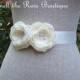 Ivory Satin Flower Bridal Sash,Wedding Flower Sash Belt,Wedding Accessories,Bridal Sash Belt