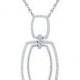 Womens Diamond Necklace With White Gold Or Sterling Silver Pendant, 1/4 CT. T.W. Diamond Pendant Necklace For Her