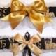 Handmade Wedding Garter Set New Orleans Saints Keepsake and Toss Bridal ogb1