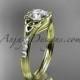 14kt yellow gold diamond celtic trinity knot wedding ring, engagement ring CT7333