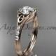 14kt rose gold diamond celtic trinity knot wedding ring, engagement ring CT7333