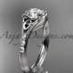 14kt white gold diamond celtic trinity knot wedding ring, engagement ring CT7333