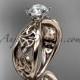 14kt rose gold diamond celtic trinity knot wedding ring, engagement ring CT7171