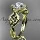 14kt yellow gold diamond celtic trinity knot wedding ring, engagement ring CT7219