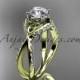 14kt yellow gold diamond celtic trinity knot wedding ring, engagement ring CT7218