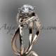 14kt rose gold diamond celtic trinity knot wedding ring, engagement ring CT7218
