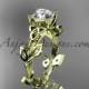14kt yellow gold diamond celtic trinity knot wedding ring, engagement ring CT7215