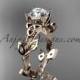 14kt rose gold diamond celtic trinity knot wedding ring, engagement ring CT7215