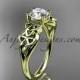 14kt yellow gold diamond celtic trinity knot wedding ring, engagement ring CT7169