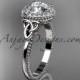 platinum diamond celtic trinity knot wedding ring, engagement ring CT7157