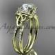 14kt yellow gold diamond celtic trinity knot wedding ring, engagement ring CT7155