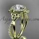 14kt yellow gold celtic trinity knot engagement ring, wedding ring CT789