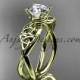 14kt yellow gold celtic trinity knot engagement ring, wedding ring CT770