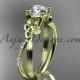 14kt yellow gold diamond celtic trinity knot wedding ring, engagement ring CT7214