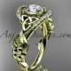 14kt yellow gold diamond celtic trinity knot wedding ring, engagement ring CT7211